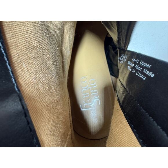 Franco Sarto L-Jubilee Velvet Women’s Black Ankle Boots Sz 8.5M Side Zip - Picture 4 of 9